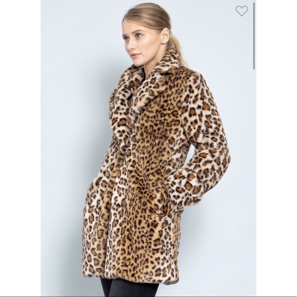Anastasia Faux Fur Coat - Leopard - Picture 2 of 8